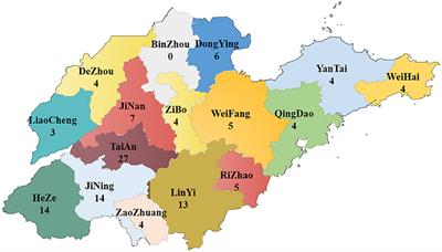 Pathogenicity and epidemiological survey of fowl adenovirus in Shandong Province from 2021 to 2022